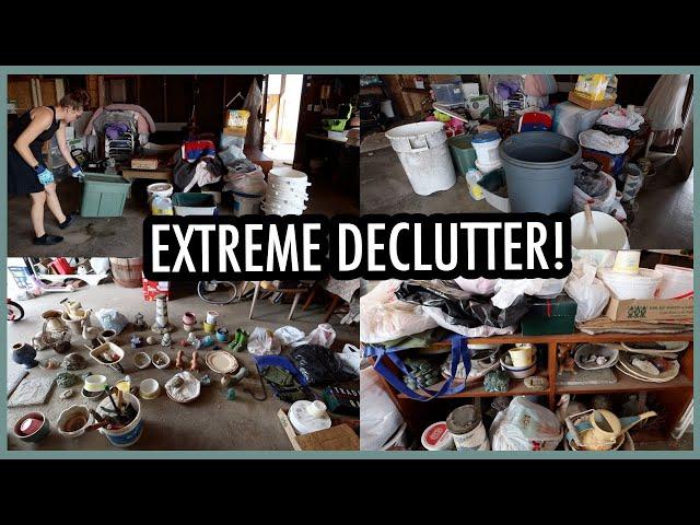 GARAGE DECLUTTER AND ORGANIZATION! | Calming The Chaos In My Grandma's Garage!