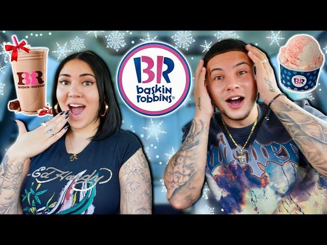 Trying Baskin Robbins New Holiday Menu Items!! *SO GOOD*