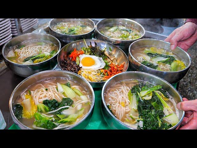 BEST 6 amazing knife-cut noodle masters, selling 1,000 bowls per day!! - Korean street food