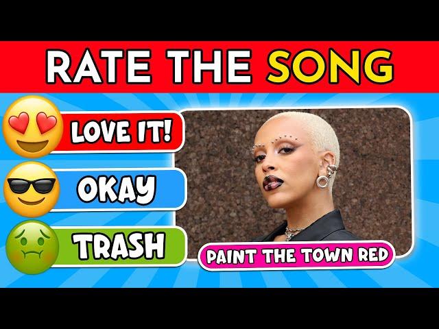 RATE THE SONG | Popular Songs Tier List  | Music Quiz