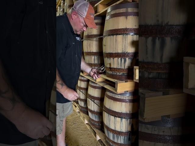Sampling straight from the barrel #texasbourbon #bourbon #whiskey  #hillcountry #texas