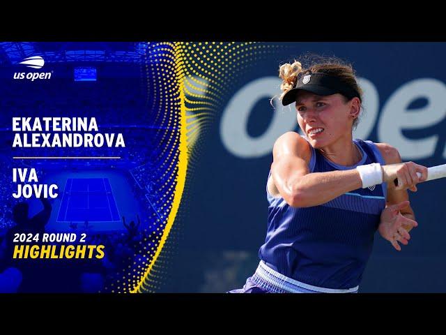 Ekaterina Alexandrova vs. Iva Jovic Highlights | 2024 US Open Round 2