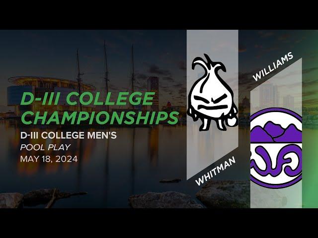 Whitman vs. Williams | Men's Pool Play | 2024 D-III College Championships