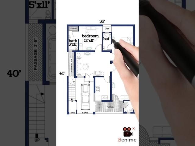 35x40 house plan