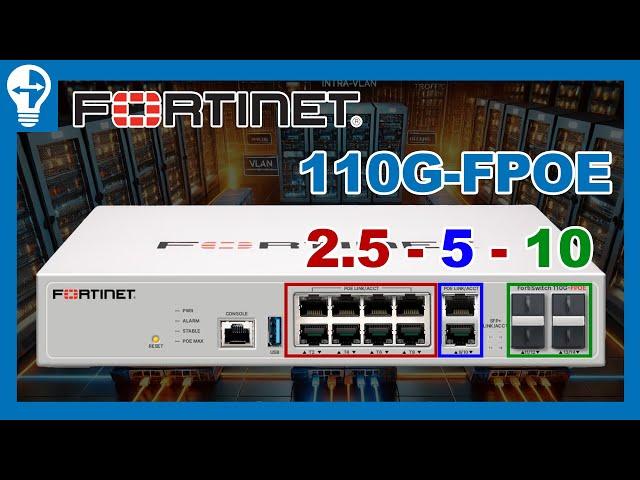 Unboxing & Installation of the FortiSwitch 110G-F-POE: Properties, VLANs... | With 10, 5 and 2.5 ...