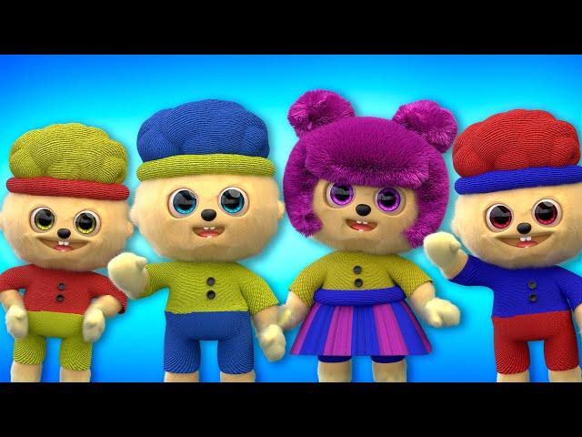 Knitted Cha-Cha, Chicky, Lya-Lya & Boom-Boom Toys | D Billions Kids Songs