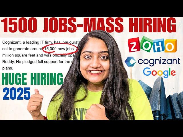 Finally2025 Mass Hiring Announced by Zoho, Cognizant