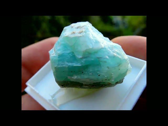 Blue Smithsonite mineral specimen from the Lavrion mines in Greece