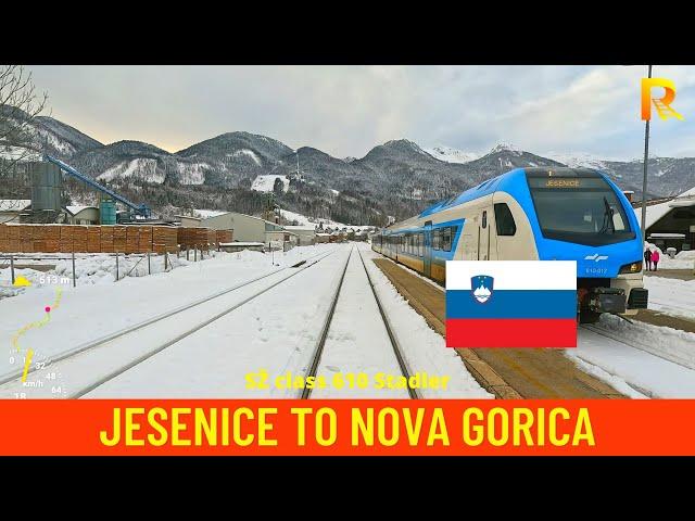 Winter Cab ride on Slovenia's Bohinj Railway/Jesenice - Nova Gorica - train drivers view 4K