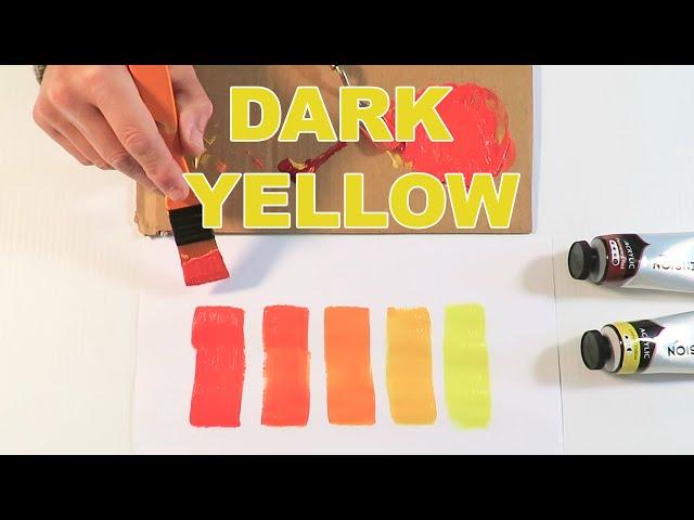 How To Make Dark Yellow Color Using Acrylic Paints The Fast Way!