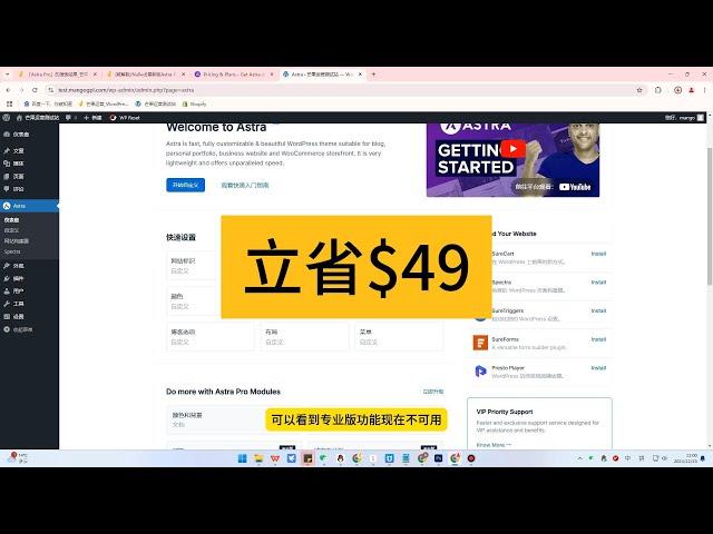 Astra pro wordpress网站插件安装使用下载教程