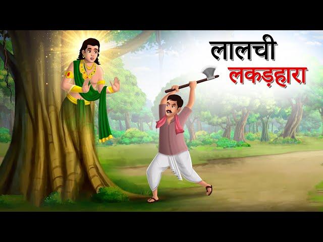 लालची लकड़हारा | Hindi Kahaniyan | Moral Stories | Jadui kahani | Panchtantra | Sun Toon Hindi