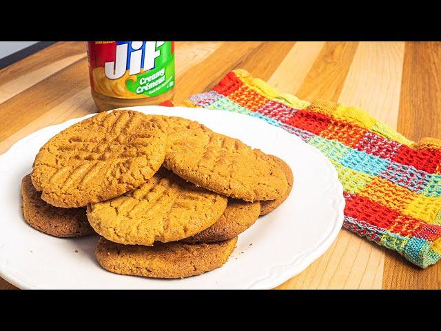 3 Ingredient Peanut Butter Cookies - Dished #Shorts