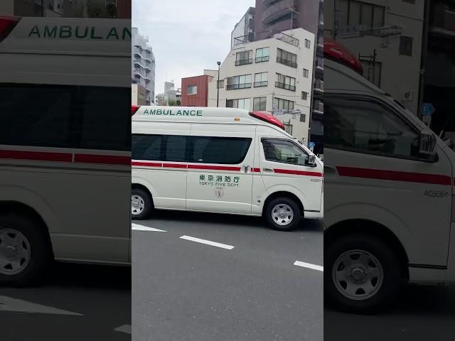 #救急車#児童相談センター#救急車#走行#出動#踏切#サイレン音#ASMR#sirensound#Ambulance#police car#東京消防庁#はたらくくるま#東京消防庁