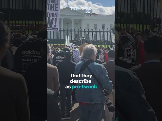 Pro-Palestine Americans protest in front of the White House