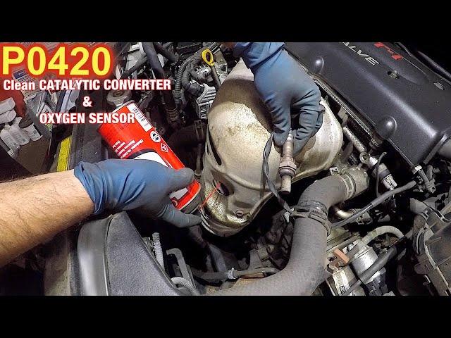 How to clean catalytic converter  while on car, customers request to spray down with cleaner