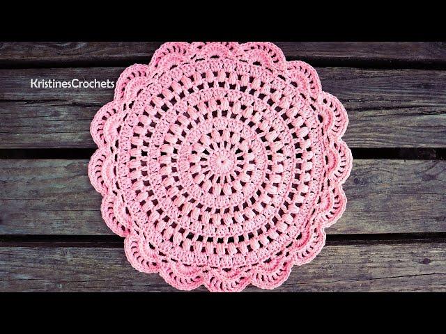 Crochet Round Doily Placemat Tutorial