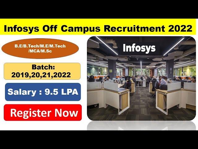 Infosys Off Campus Drive 2022 Registration | Hiring for 2019 & 2022 Batch | Recruitment for Freshers