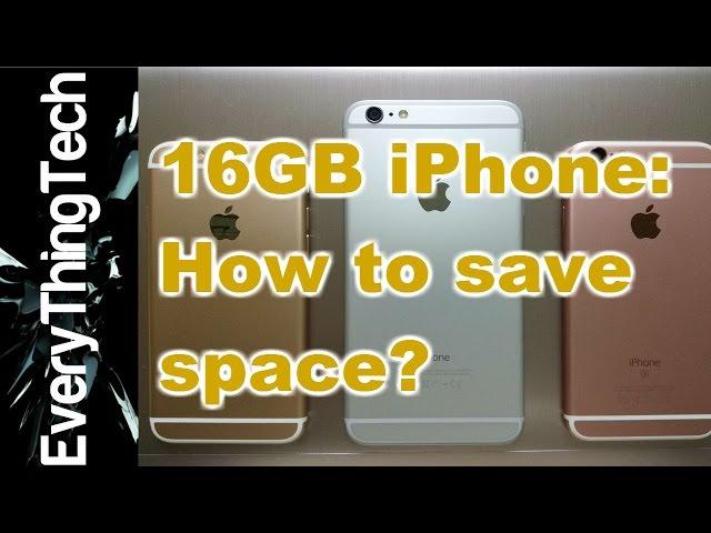 16GB iPhone: How to save space?