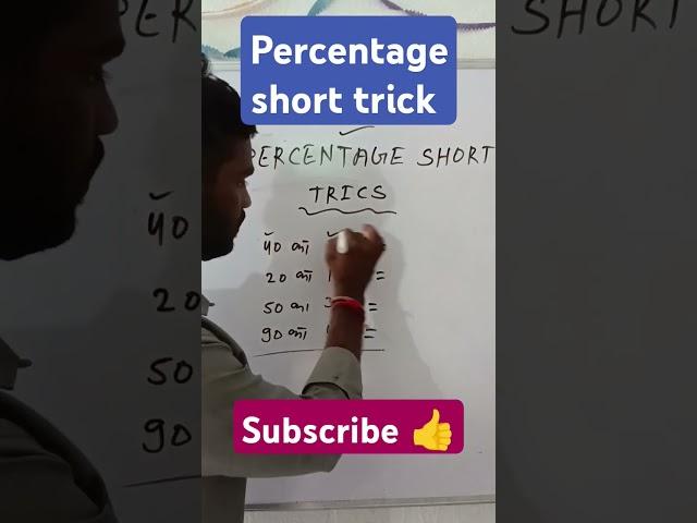 Percentage nikalne ki short tricks #maths #shorts