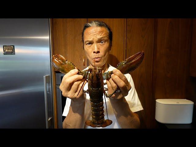 Iron Chef Dad Cooks Lobster.