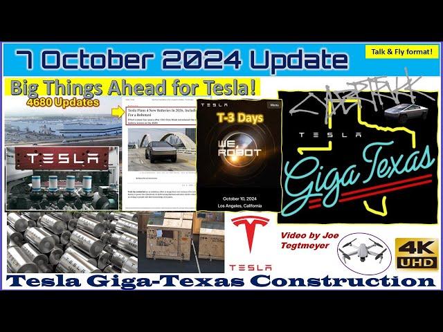 4 New 4680 Battery's! Fork Sculpture & Castings All Over! 7 Oct 2024 Giga Texas Update (07:35AM)