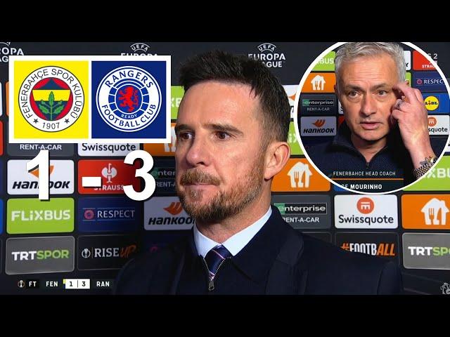 Barry Ferguson Jose Mourinho Interview Post Fenerbahce 1 vs 3 Rangers 26/02/2026