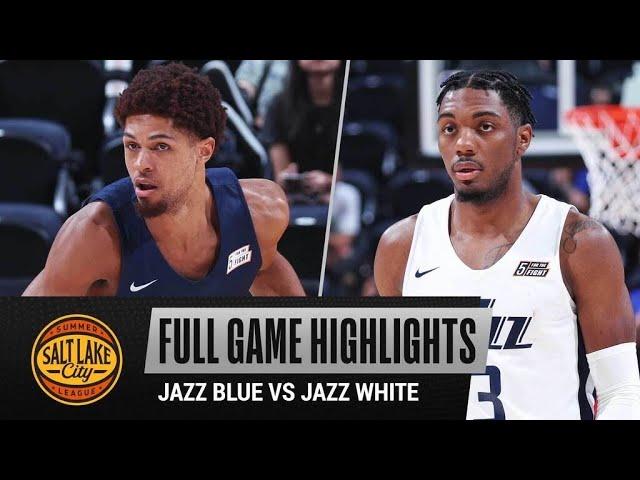 JAZZ BLUE vs JAZZ WHITE | SALT LAKE CITY SUMMER LEAGUE |  FULL GAME HIGHLIGHTS