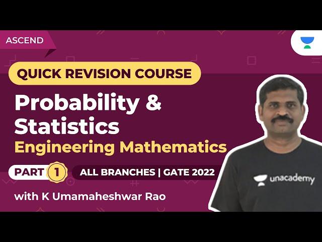 Probability And Statistics Part 1 | Quick Revision Course | Engineering Mathematics | Umamaheshwar