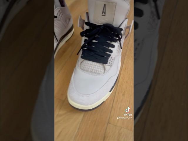 A Ma MANIERE Jordan 4 W.Y.W.S full review with lace swap on channel #shortvideo #short #shortsfeed