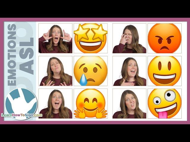  Emotions  Feelings  in ASL 