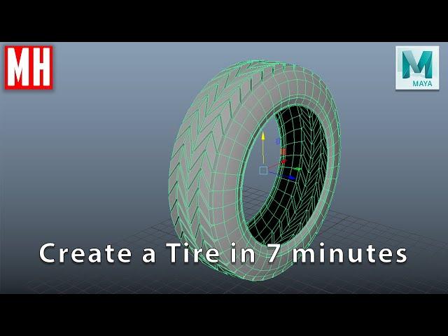 How to model a tire in 7 Minutes in Maya