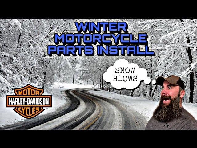 Winter Motorcycle Parts Install #shorts