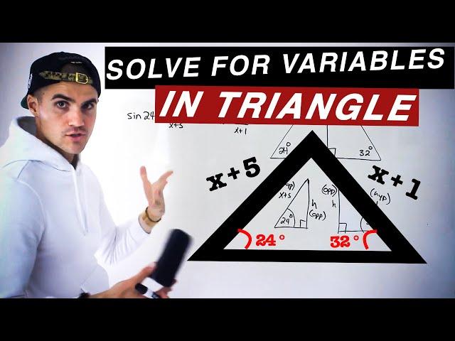 Use Trig Ratios to Solve for Variables in Triangle