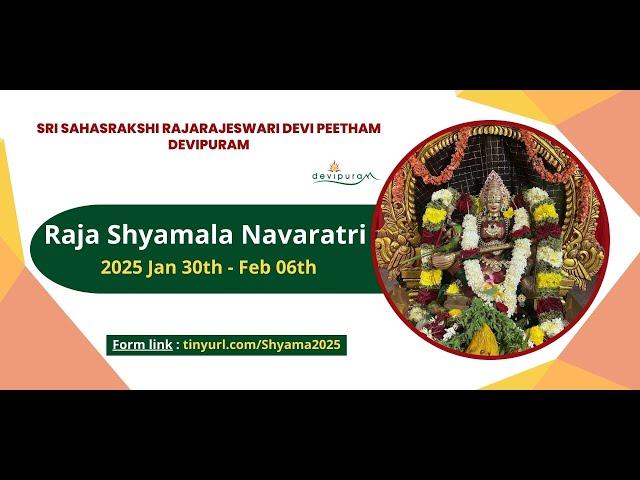 Raja Syamala Navaratri at Devipuram: Immerse in Bhakti