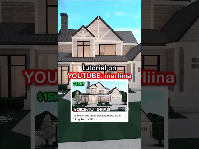 15k Bloxburg Realistic House LAYOUT! For Roleplays #bloxburg #roblox #shorts #robloxbloxburg