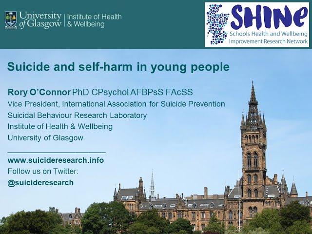 SHINE Webinar: Suicide and self-harm in young people