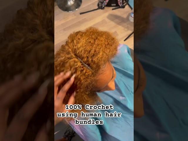 Crochet braids using BUNDLES‍️ #humancrochetbraids