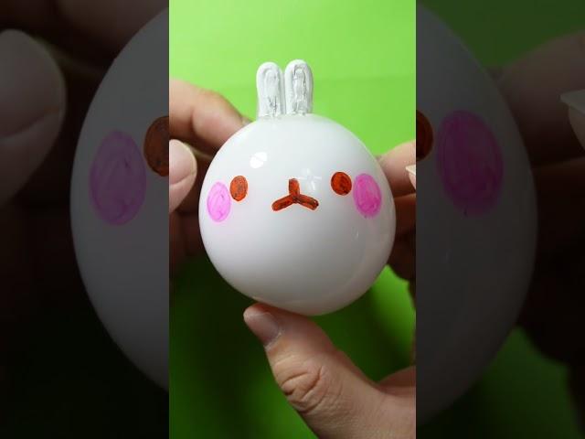 몰랑이 테이프공 만들기 - DIY Molang Nano Tape Bubbles! #shorts