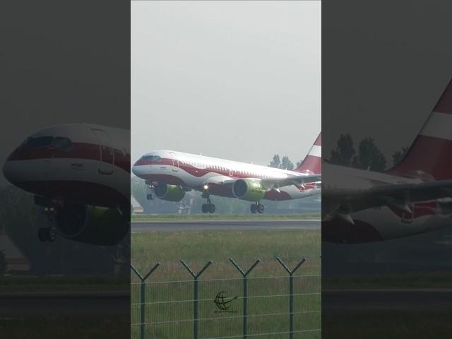 Airbus A220 Special livery Air Baltic #planespotting #plane #aviation #airport