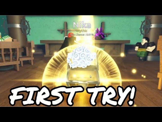 Spinning Mythic NIKA (Gear 5) First try in Fruit Battlegrounds (Roblox)