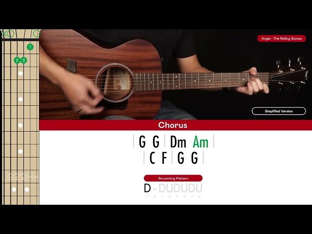 Angie Guitar Cover The Rolling Stones |Tabs + Chords|