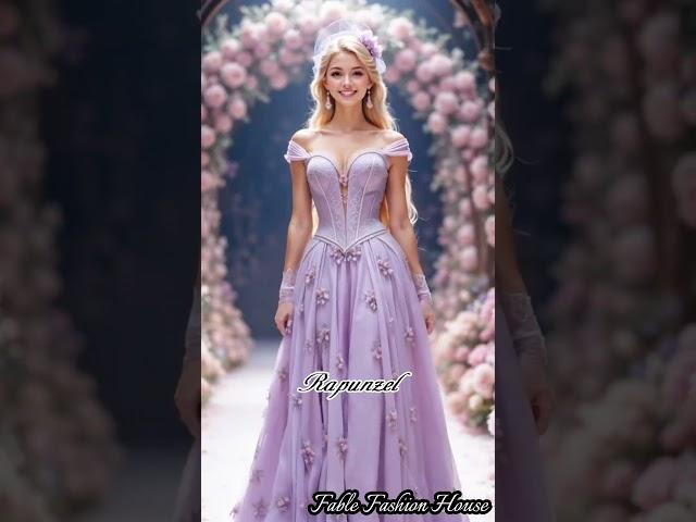 What if Disney Princesses Wore 1950s Dior on the Runway? #disneyfashion #aiart