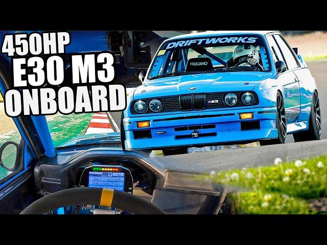 450hp E30 BMW M3 Onboard POV at Donington