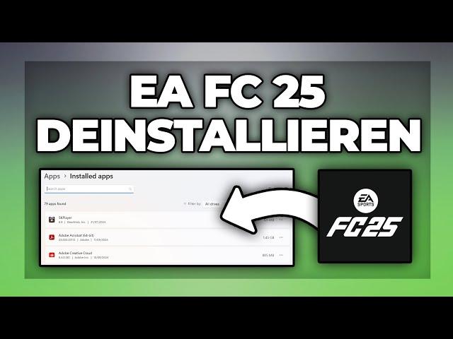 EA FC 25 deinstallieren - so Fifa 25 löschen | Tutorial