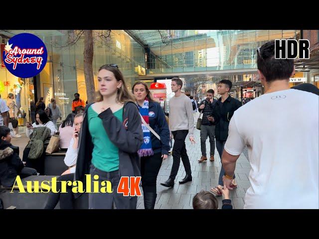 Sydney's Shopping Haven: 4K HDR Walking Tour of Pitt Street Mall, Pitt St, and Martin Place