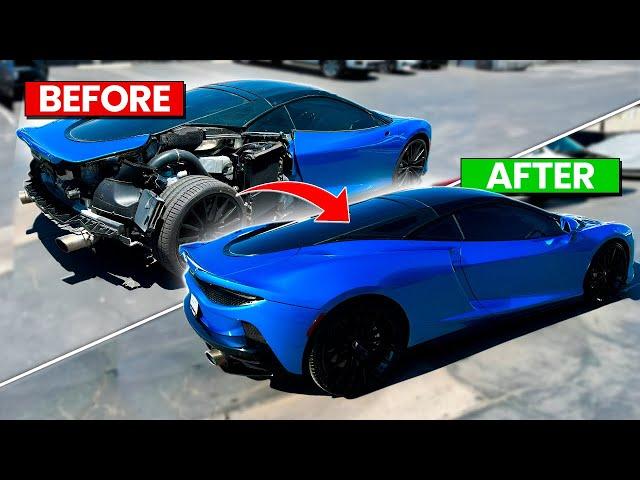 REBUILDING WRECKED 2020 MCLAREN GT IN 16 MINUTES