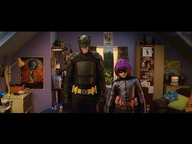 Kick-Ass - Hit-Girl and Big-Daddy visit Dave scene