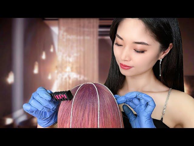 [ASMR] Sleep Inducing Kpop Hair Dye & Styling