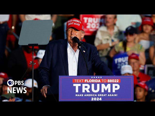 WATCH LIVE: Trump speaks at rally in North Carolina in a return to battleground state